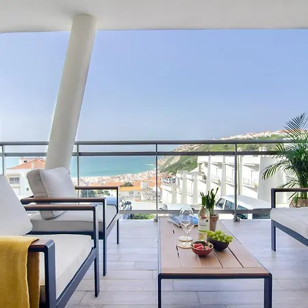 Terraza - Sea View Terrace And Pool Apartment Nazare